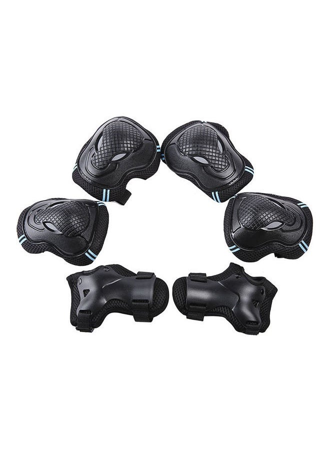 Knee Pads Set 6 Protector Kit Knee Pads Elbow Pads Wrist Guards Protective Equipment Set Safety Protection Pads for Skateboard Cycling Riding 30*4*18cm