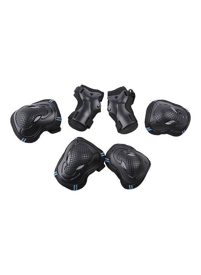 Knee Pads Set 6 Protector Kit Knee Pads Elbow Pads Wrist Guards Protective Equipment Set Safety Protection Pads for Skateboard Cycling Riding 30*4*18cm