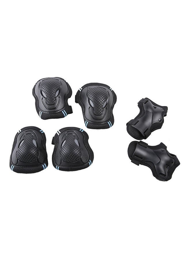 Knee Pads Set 6 Protector Kit Knee Pads Elbow Pads Wrist Guards Protective Equipment Set Safety Protection Pads for Skateboard Cycling Riding 30*4*18cm
