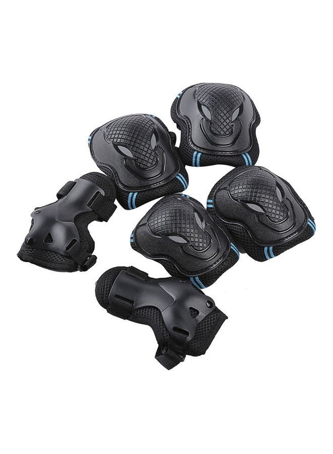 Knee Pads Set 6 Protector Kit Knee Pads Elbow Pads Wrist Guards Protective Equipment Set Safety Protection Pads for Skateboard Cycling Riding 30*4*18cm