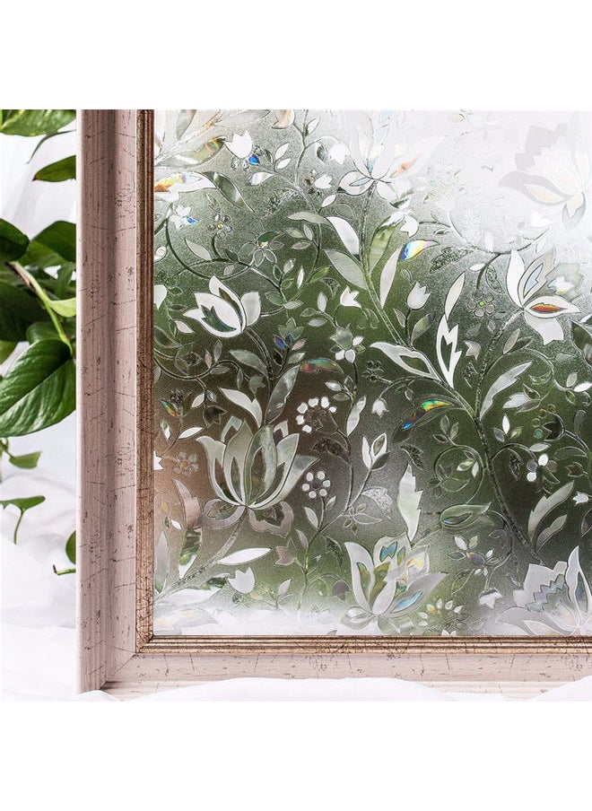 Floral Window Sticker Clear 30x100cm