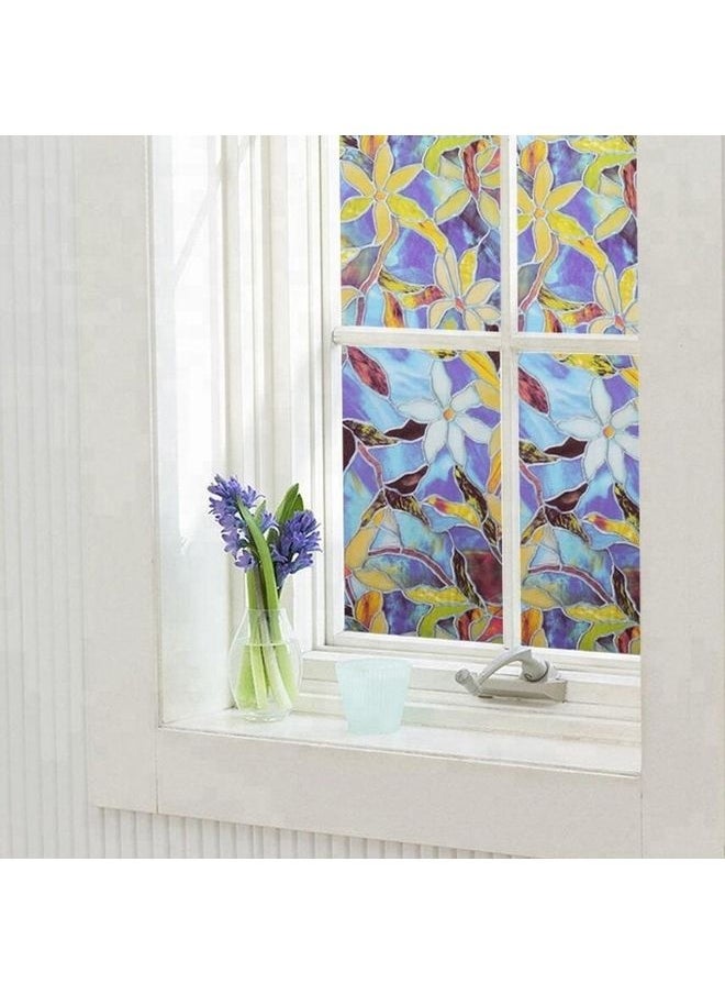 Glue Static Decorative Window Film Multicolour 30x100cm