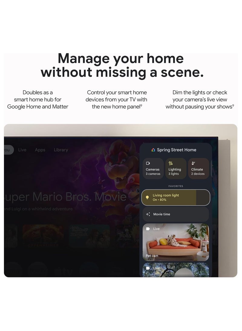 Google TV Streamer 4K - Fast Streaming Entertainment on Your TV with Voice Search Remote