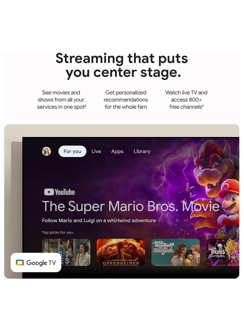 Google TV Streamer 4K - Fast Streaming Entertainment on Your TV with Voice Search Remote