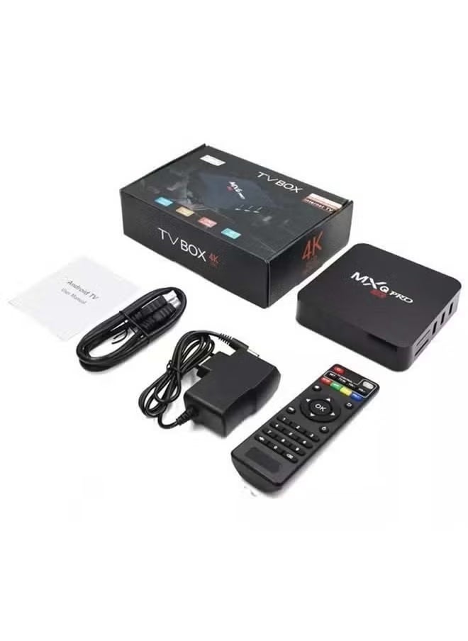 NEW Android TV Box MXQPro 11.1 – High-Performance Streaming in Black