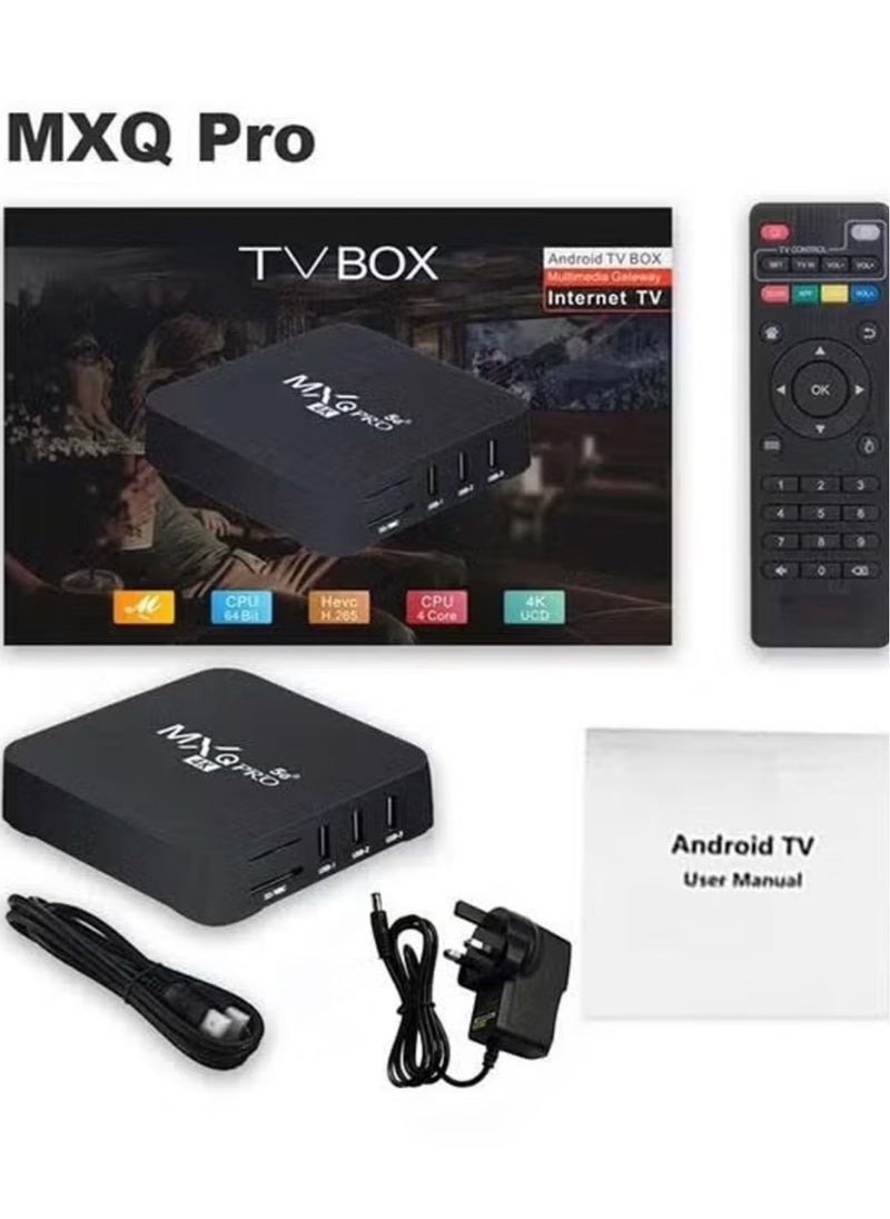 NEW Android TV Box MXQPro 11.1 – High-Performance Streaming in Black