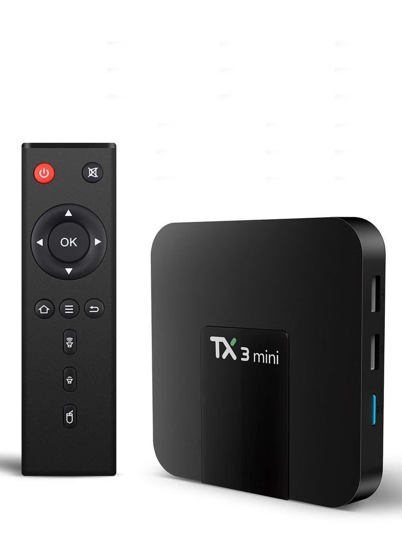 TX3 Mini 2GB RAM + 16GB ROM, Android 11.0 2.4/5G Dual WiFi Set Top Box Black