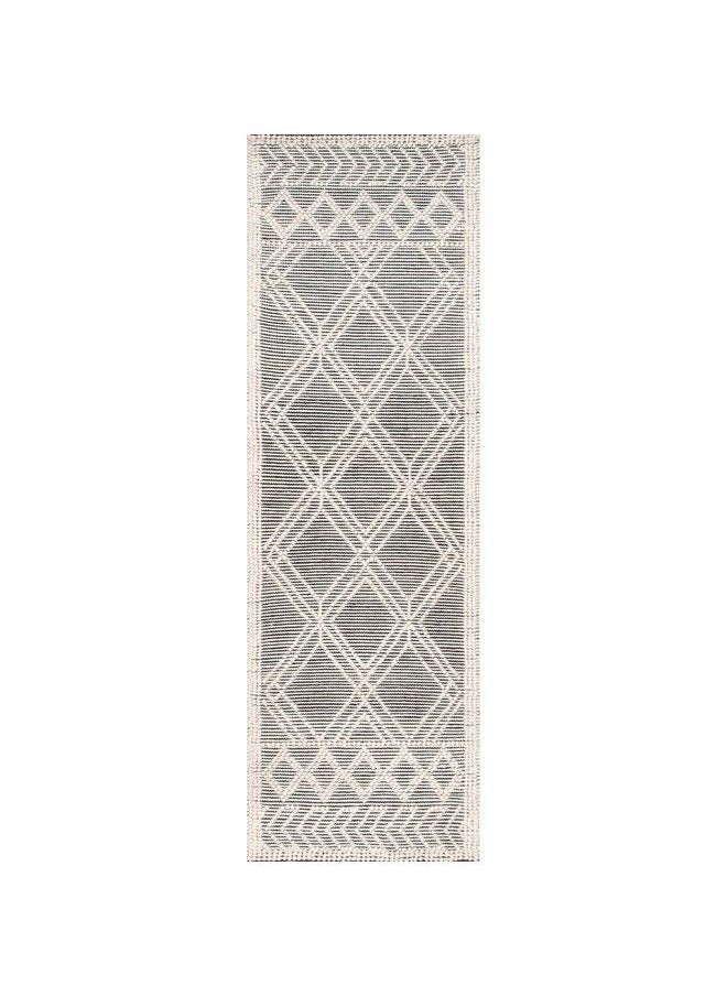 Natti Contemporary Trellis Runner Rug 2' 6