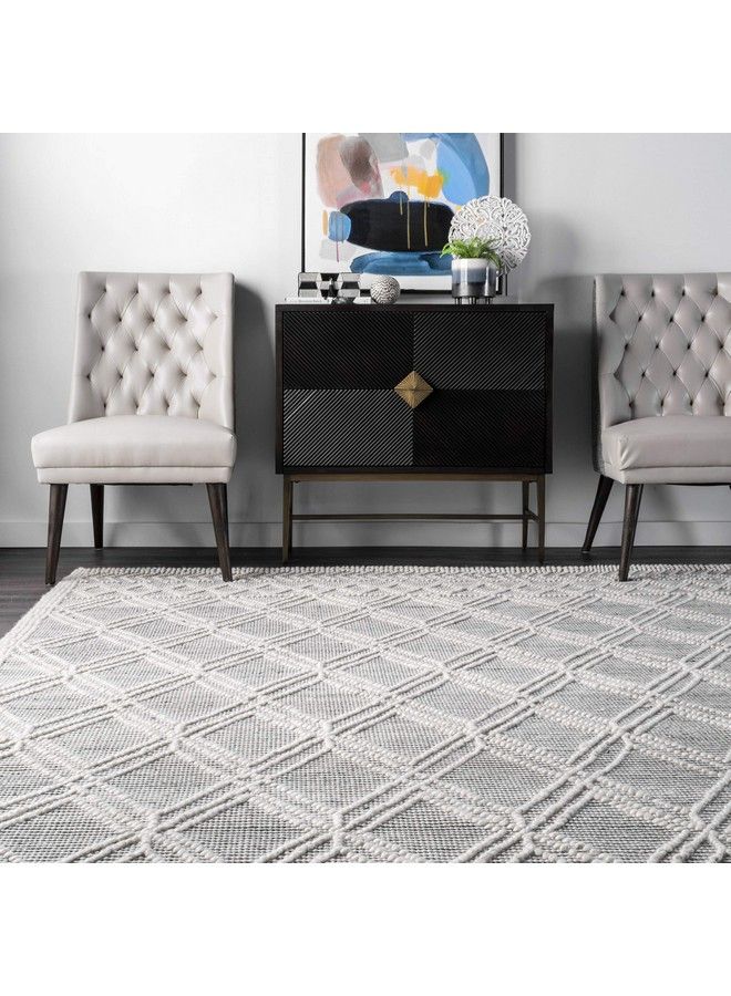 Natti Contemporary Trellis Runner Rug 2' 6