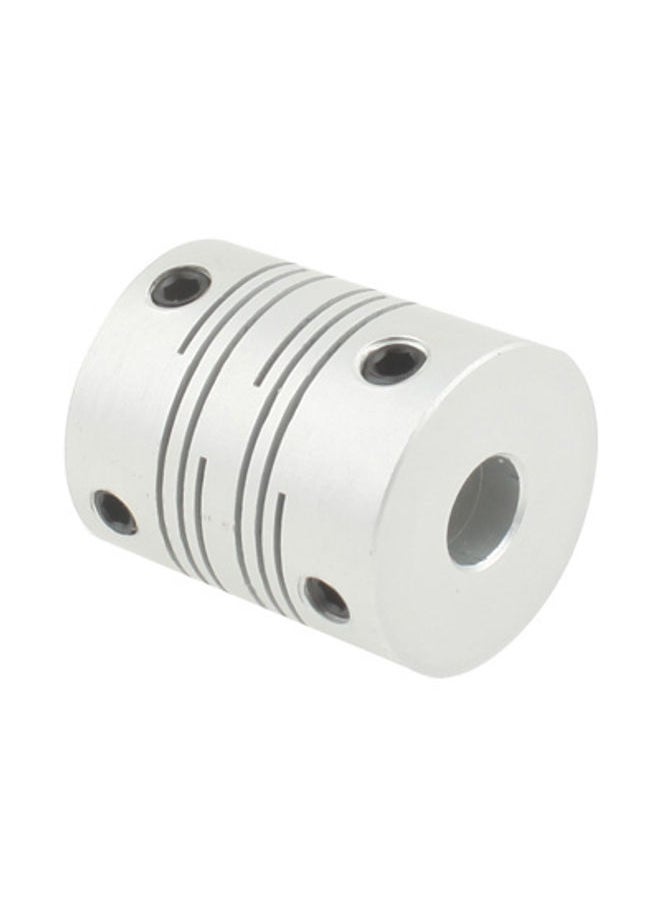 CNC Stepper Motor Flexible Coupling Coupler (6.35x6.35mm)(Silver)