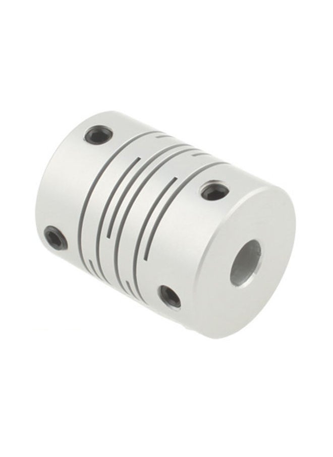 CNC Stepper Motor Flexible Coupling Coupler (6x10mm)(Silver)