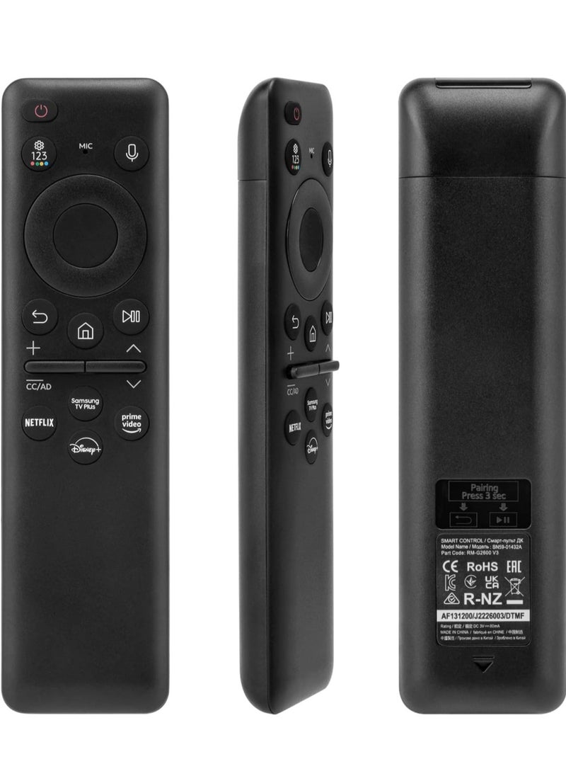 Voice Remote Control for Samsung BN59-01432A - Compatible with Neo QLED 8K HDR Smart TVs (2023 Models)