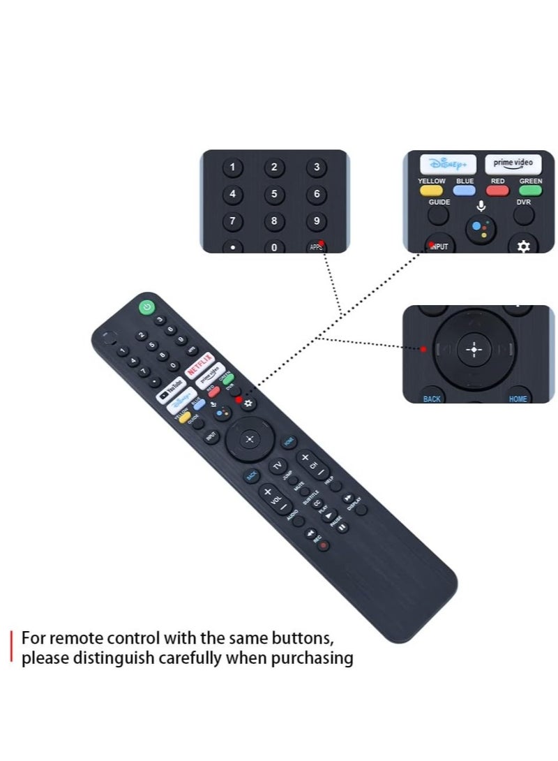 RMF-TX520U Voice Remote Control for Sony Bravia OLED/LED 4K/8K UHD Smart Google TV – Quick Access ons for YouTube, Netflix, Disney+, Prime Video