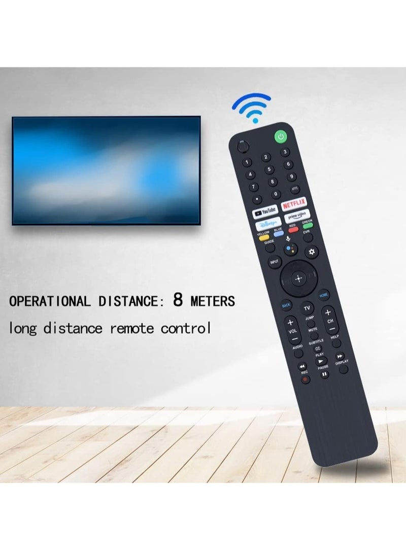 RMF-TX520U Voice Remote Control for Sony Bravia OLED/LED 4K/8K UHD Smart Google TV – Quick Access ons for YouTube, Netflix, Disney+, Prime Video