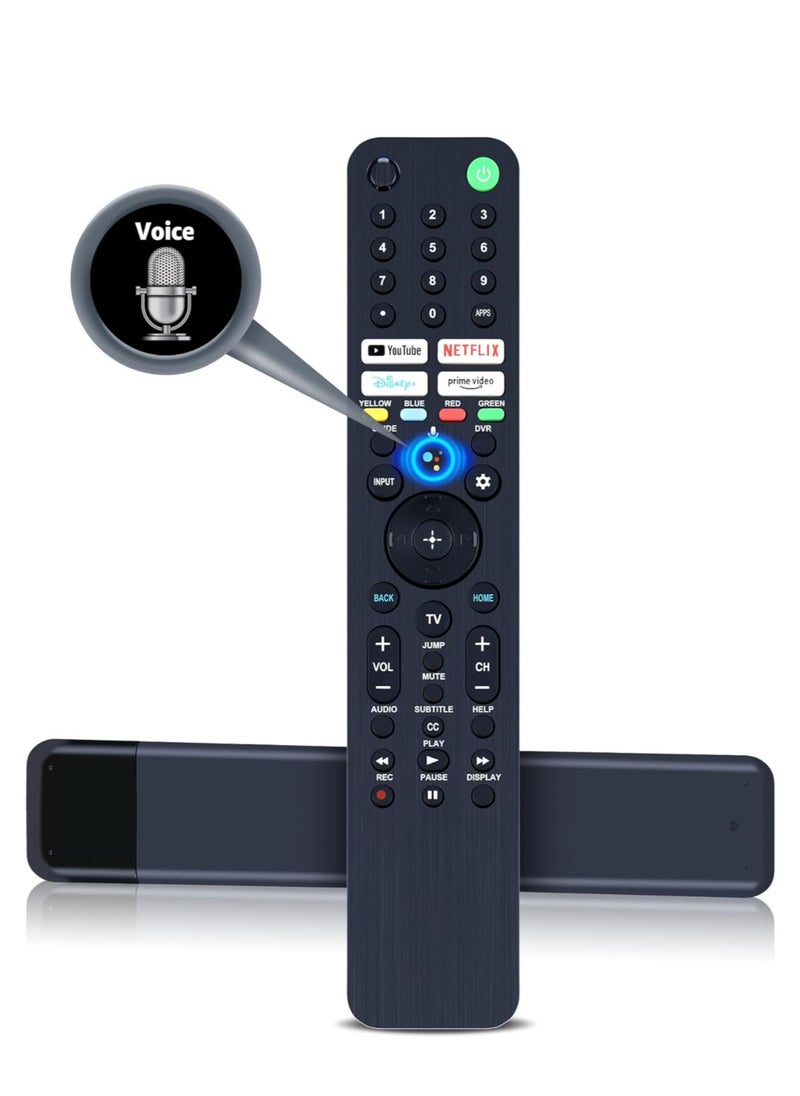 RMF-TX520U Voice Remote Control for Sony Bravia OLED/LED 4K/8K UHD Smart Google TV – Quick Access ons for YouTube, Netflix, Disney+, Prime Video