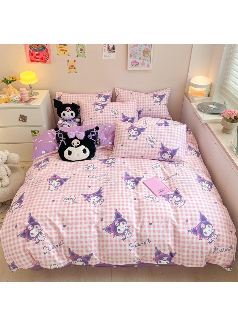 4-Piece Kuromi Cotton Comfortable Set Bed Sheet Set Children'S Day Gift Birthday Gift 200X230cm