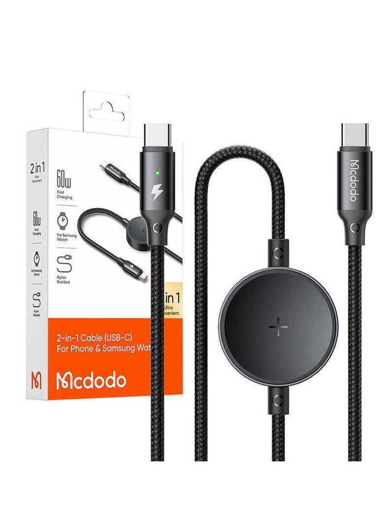 Mcdodo CA-4170 2-In-1 USB-C Cable + Samsung Watch Wireless Charger 60W 1.5m