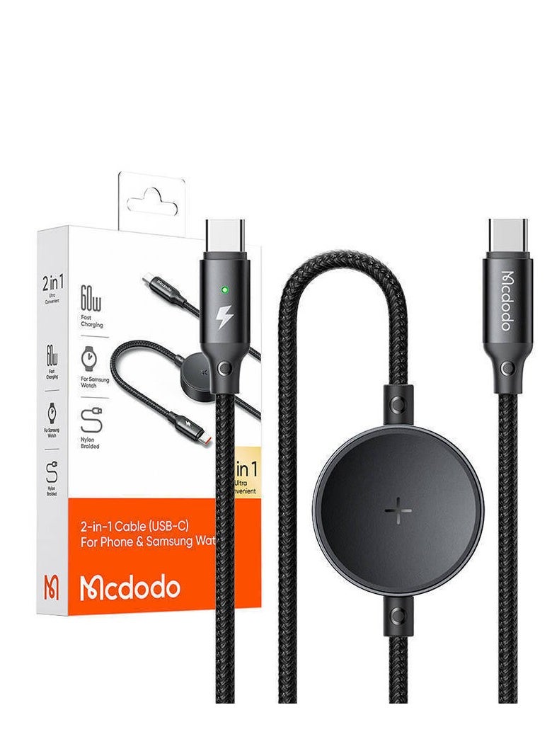 Mcdodo CA-4170 2-In-1 USB-C Cable + Samsung Watch Wireless Charger 60W 1.5m