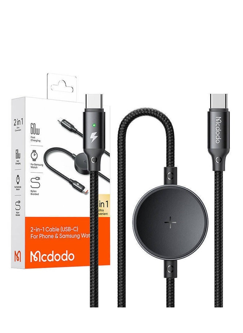 Mcdodo CA-4170 2-In-1 USB-C Cable + Samsung Watch Wireless Charger 60W 1.5m