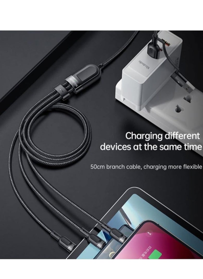 Mcdodo 2 In 3 Fast Charging 100w Power Drive PD Cable For Laptop Tablet Mobile 1.2m CA-8800