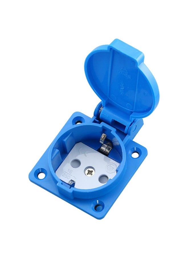 Outdoor IP44 Waterproof Socket with Cover, EU Plug