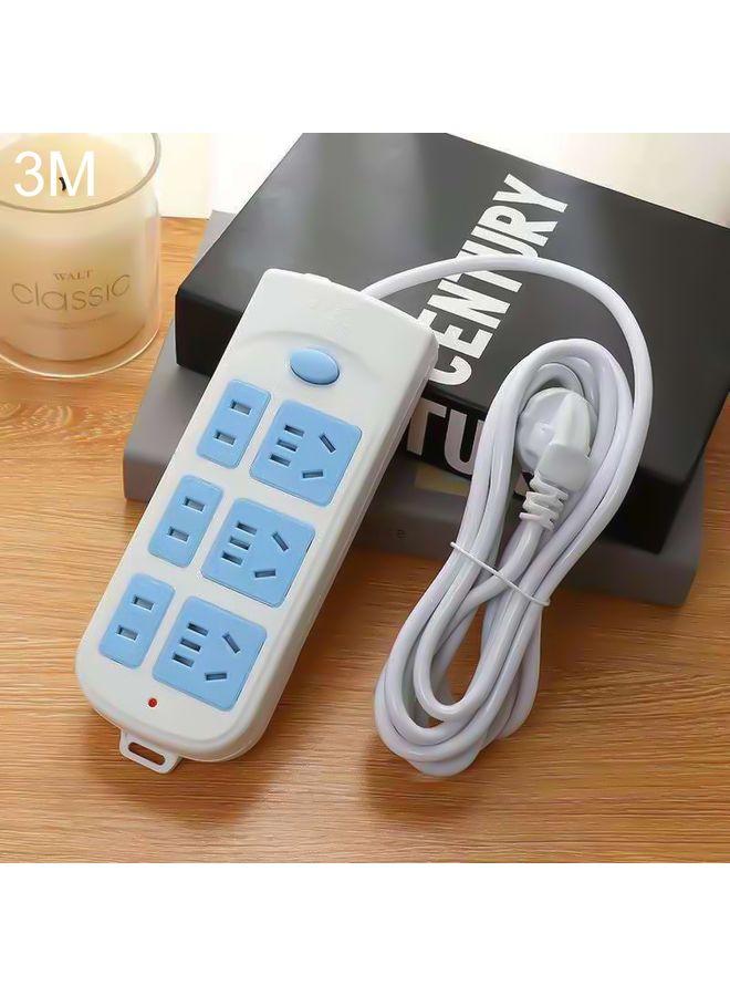 Anti-electric Shock Desk Power Strip Socket 6-position 3m, CN Plug