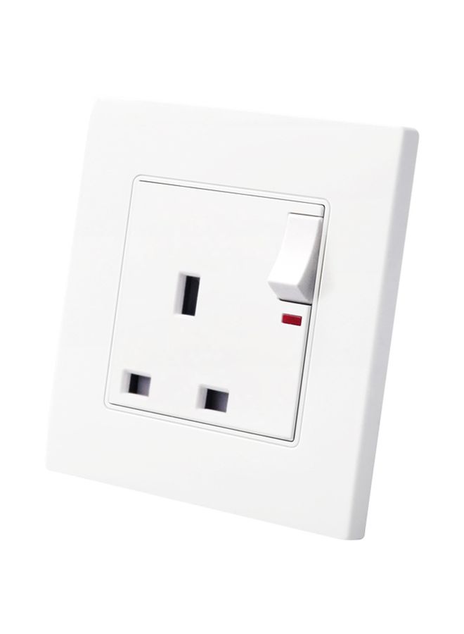 86 Type PC 13A Three Hole Power Socket with Light Switch, UK Plug