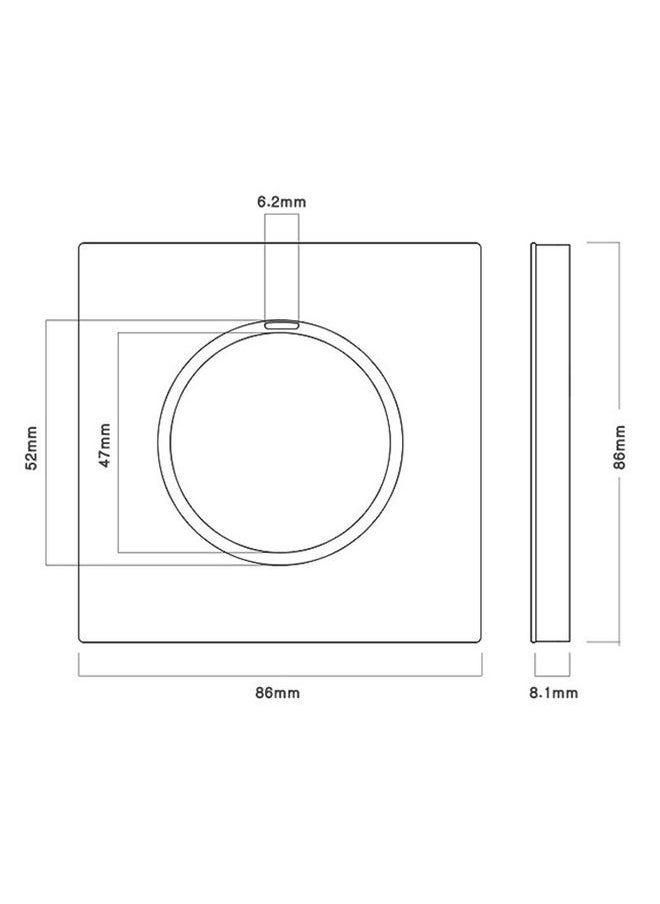 86mm Gray Aluminum Wire Drawing LED Switch Panel, Style:One Open Dual Control