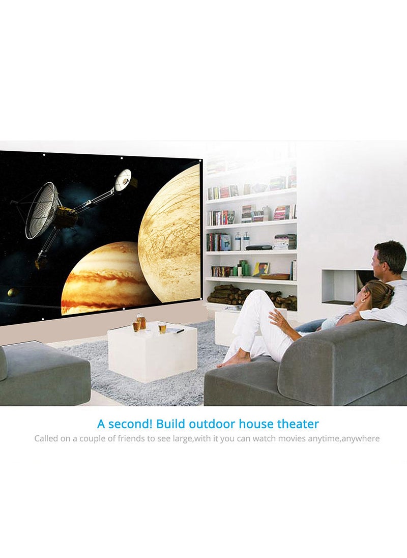 Foldable Projector Screen, Portable HD Projection Screen, for Home Theater Office Movies Indoors Outdoors