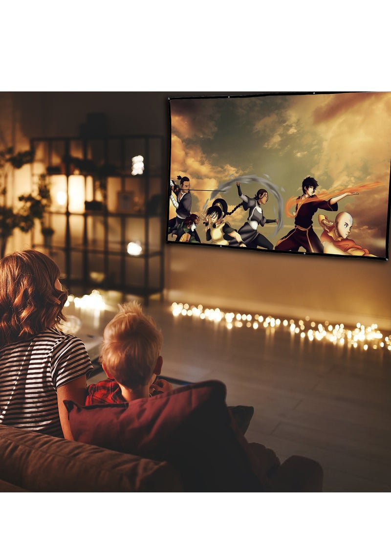 Foldable Projector Screen, Portable HD Projection Screen, for Home Theater Office Movies Indoors Outdoors