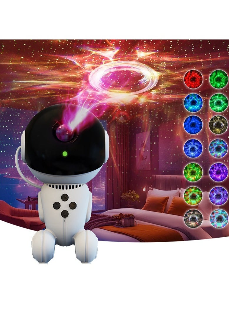 Robot Star Projector,Astronaut Star Projector,Kids Galaxy Star Led Projector Night Light with Timer Remote Control and 360°Adjustable Design for Children Adults Baby Bedroom,Party Room and Game Room