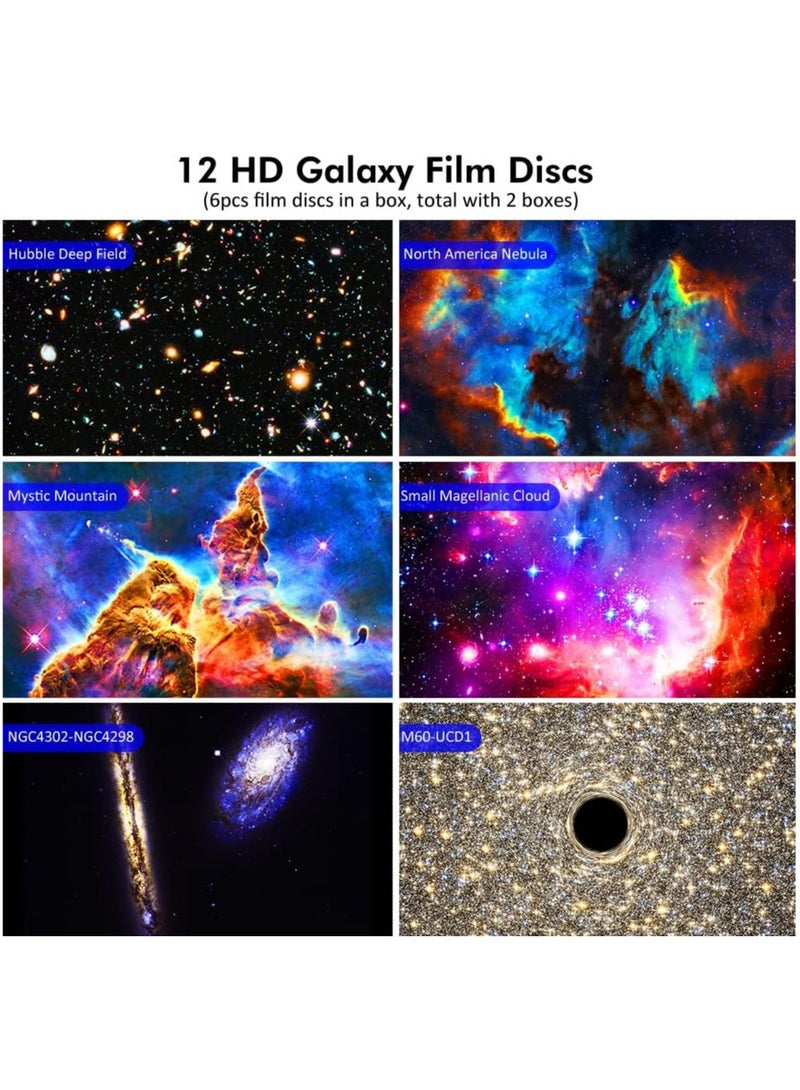 Star Projector HD Image Large Projection Area LED Lights for Bedroom Night Light,Planetarium Projector Galaxy Night Light Projector for Kids Include 4K Replaceable 12 Galaxy Discs