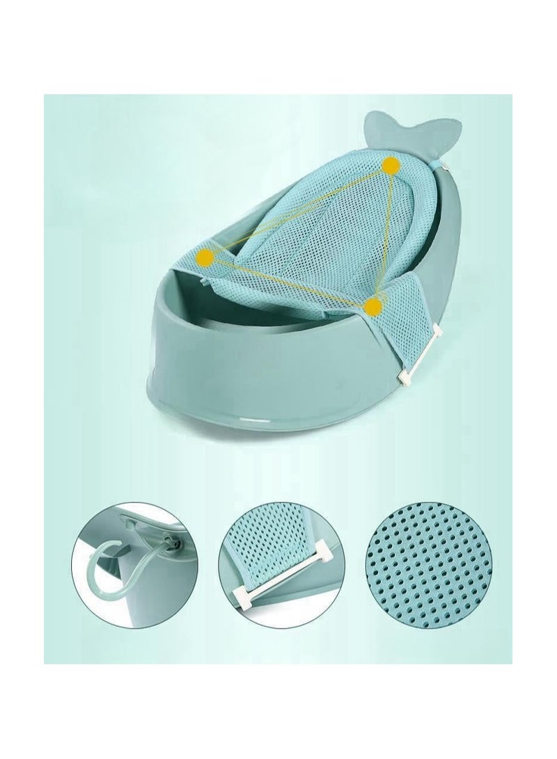 Fish Shape Baby Bath Tub with Accessories Plastic Baby Bathtub with Baby Bath Net