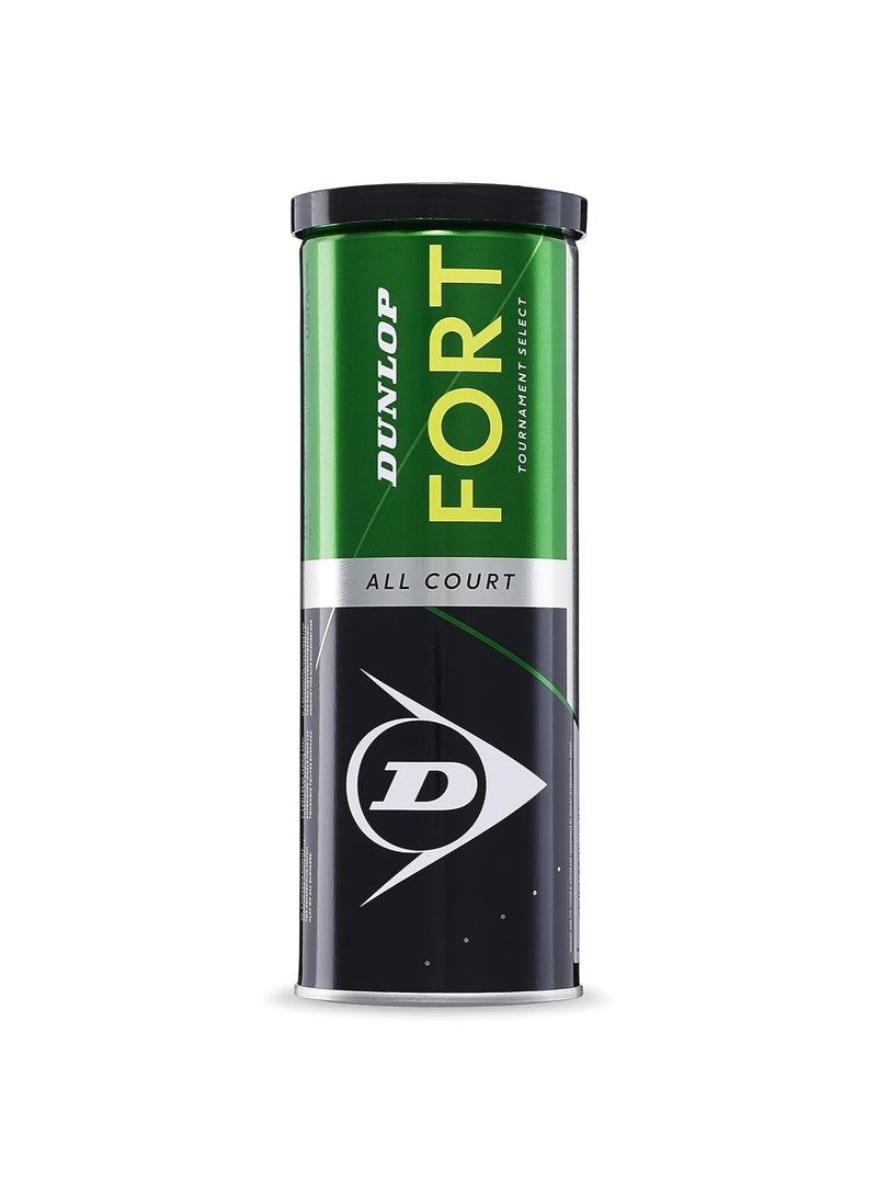 Dunlop Fort All Court Tennis Balls, Set of 3 Piece DL601315 per can