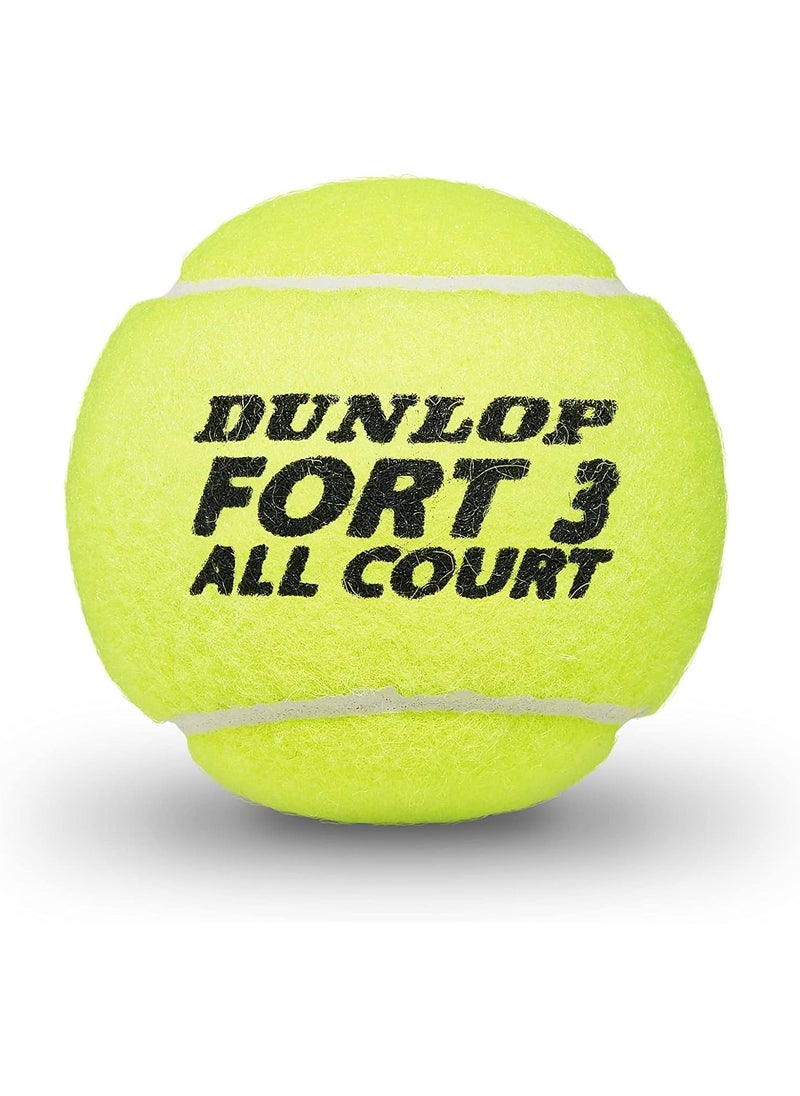 Dunlop Fort All Court Tennis Balls, Set of 3 Piece DL601315 per can