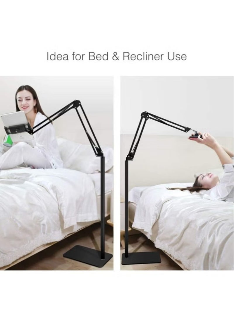 Adjustable Floor Tablet Stand: Versatile Holder with 360-Degree Rotation