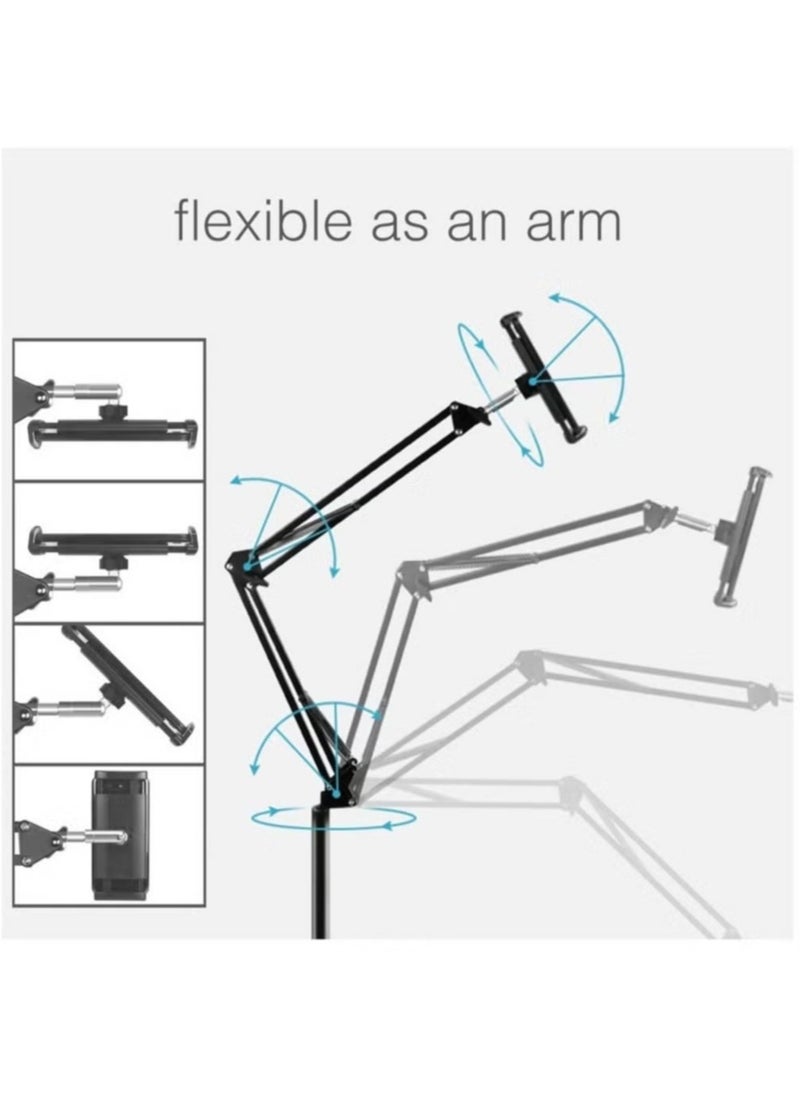 Adjustable Floor Tablet Stand: Versatile Holder with 360-Degree Rotation