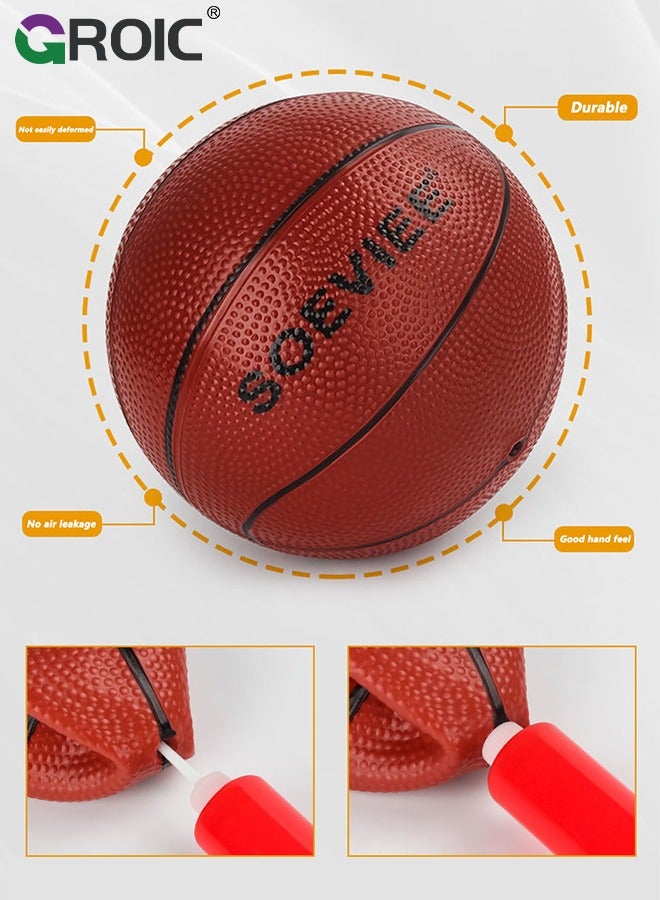 Mini Basketball Hoop with LED Light Electronic Scoreboard, 15.7