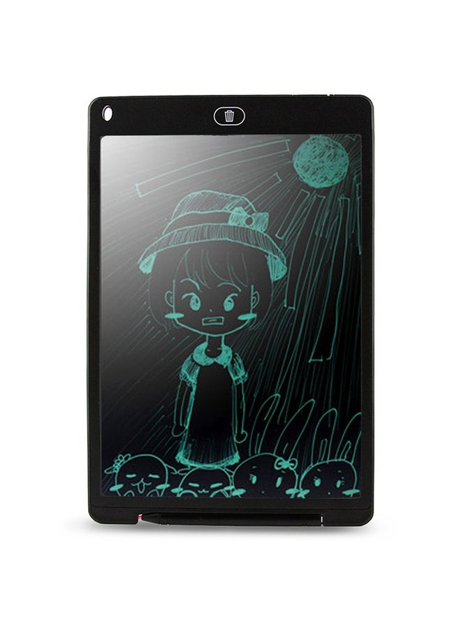 Portable 12 inch LCD Writing Tablet Drawing Graffiti Electronic Handwriting Pad Message Graphics Board Draft Paper with Writing Pen(Black)