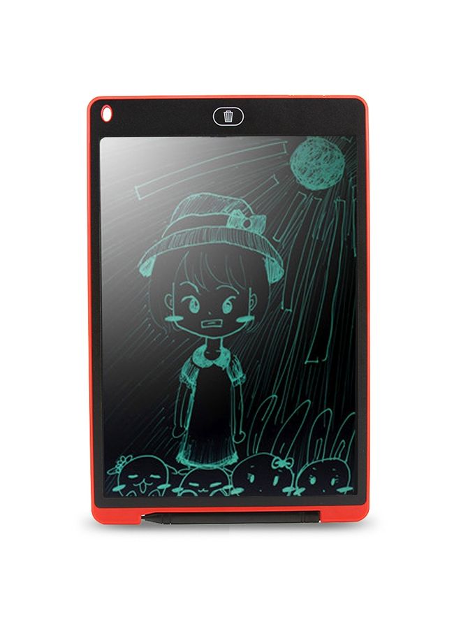 Portable 12 inch LCD Writing Tablet Drawing Graffiti Electronic Handwriting Pad Message Graphics Board Draft Paper with Writing Pen(Red)