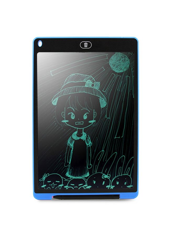 Portable 12 inch LCD Writing Tablet Drawing Graffiti Electronic Handwriting Pad Message Graphics Board Draft Paper with Writing Pen(Blue)