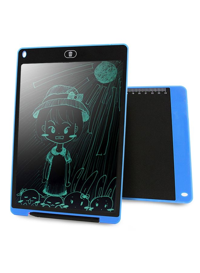 Portable 12 inch LCD Writing Tablet Drawing Graffiti Electronic Handwriting Pad Message Graphics Board Draft Paper with Writing Pen(Blue)