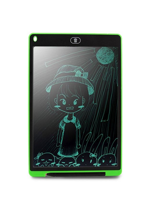 Portable 12 inch LCD Writing Tablet Drawing Graffiti Electronic Handwriting Pad Message Graphics Board Draft Paper with Writing Pen(Green)