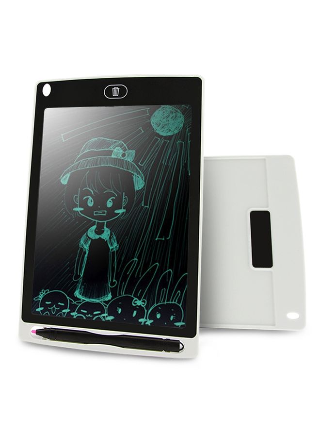 Portable 8.5 inch LCD Writing Tablet Drawing Graffiti Electronic Handwriting Pad Message Graphics Board Draft Paper with Writing Pen(White)