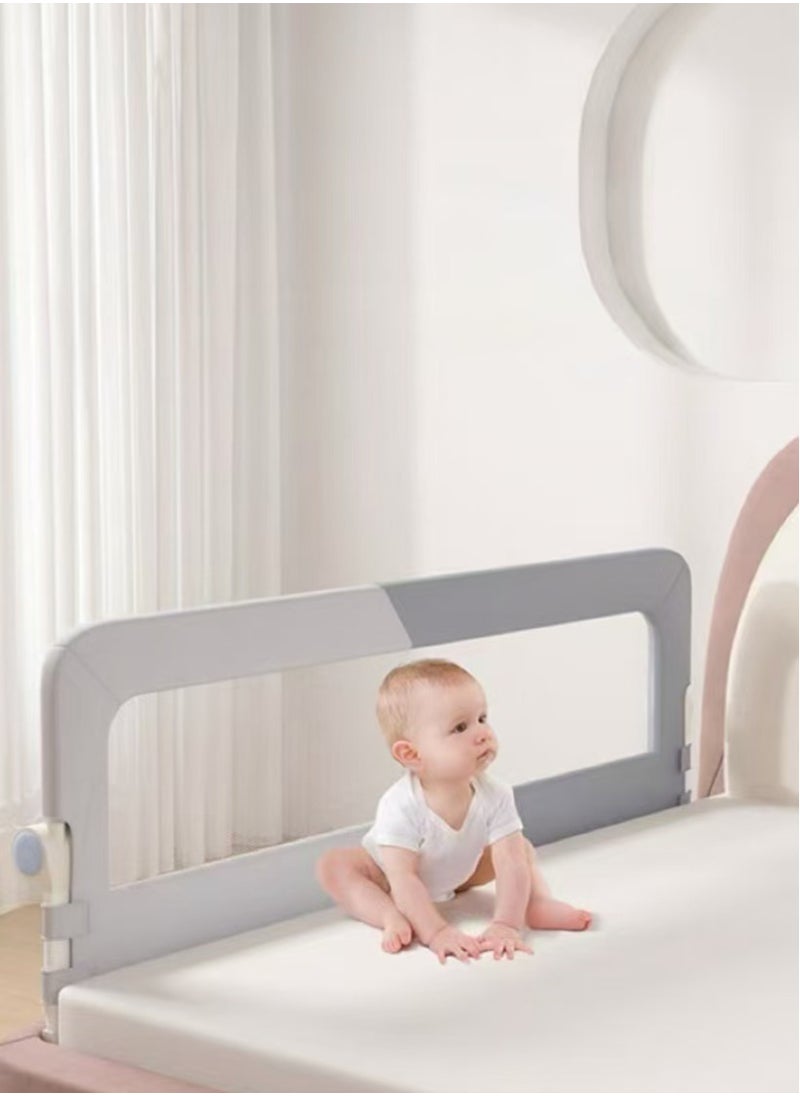 2m Bed Rails Bed Rail Guards for Toddlers Baby Bed Guards Fold Down Safety Bedrail Adjustable Height Fence (1pcs)