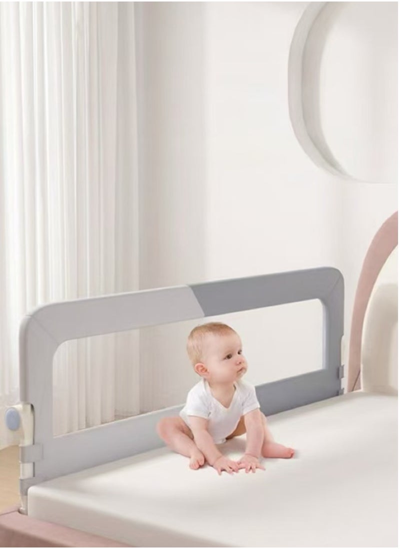 1.5m Bed Rails Bed Rail Guards for Toddlers Baby Bed Guards Fold Down Safety Bedrail Adjustable Height Fence(1 Piece)