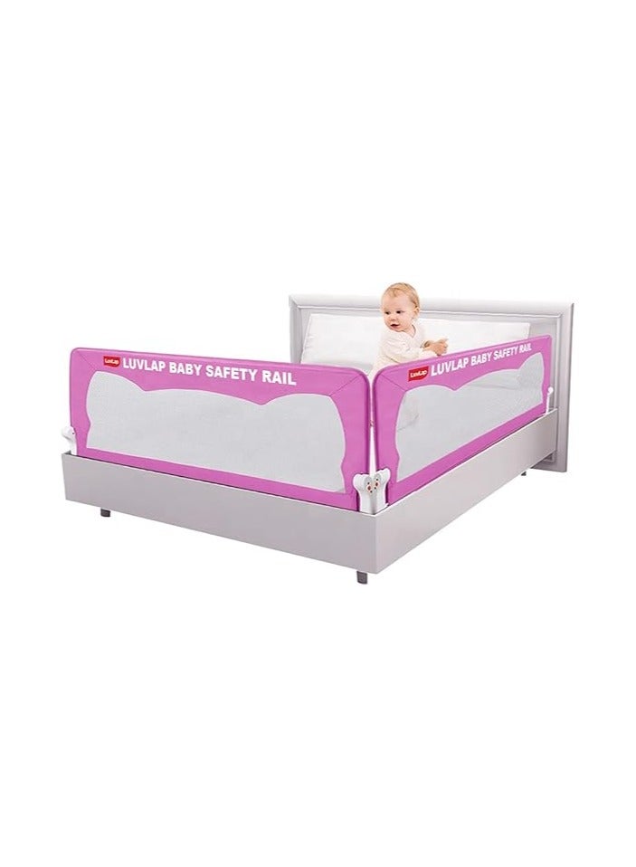 Luv Lap Baby Safety Bed Rail , L102Xw35Xh42 cm , Pink