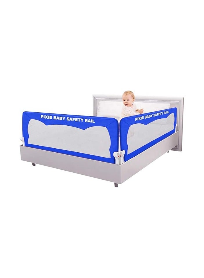 Pixie Baby Safety Bed Rail, L102Xw35Xh42 Cm, Blue