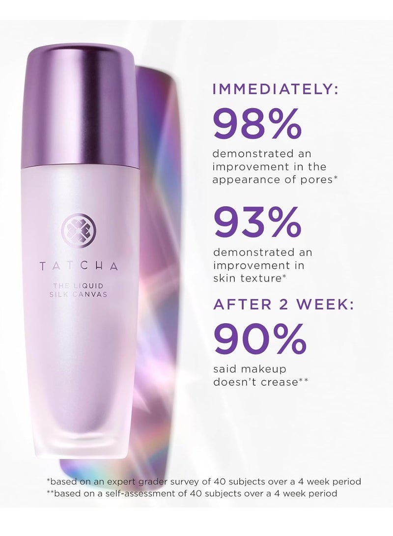 Tatcha Liquid Silk Canvas | Weightless Oil-Free Liquid Silk Face Primer, 30 ml | 1 oz