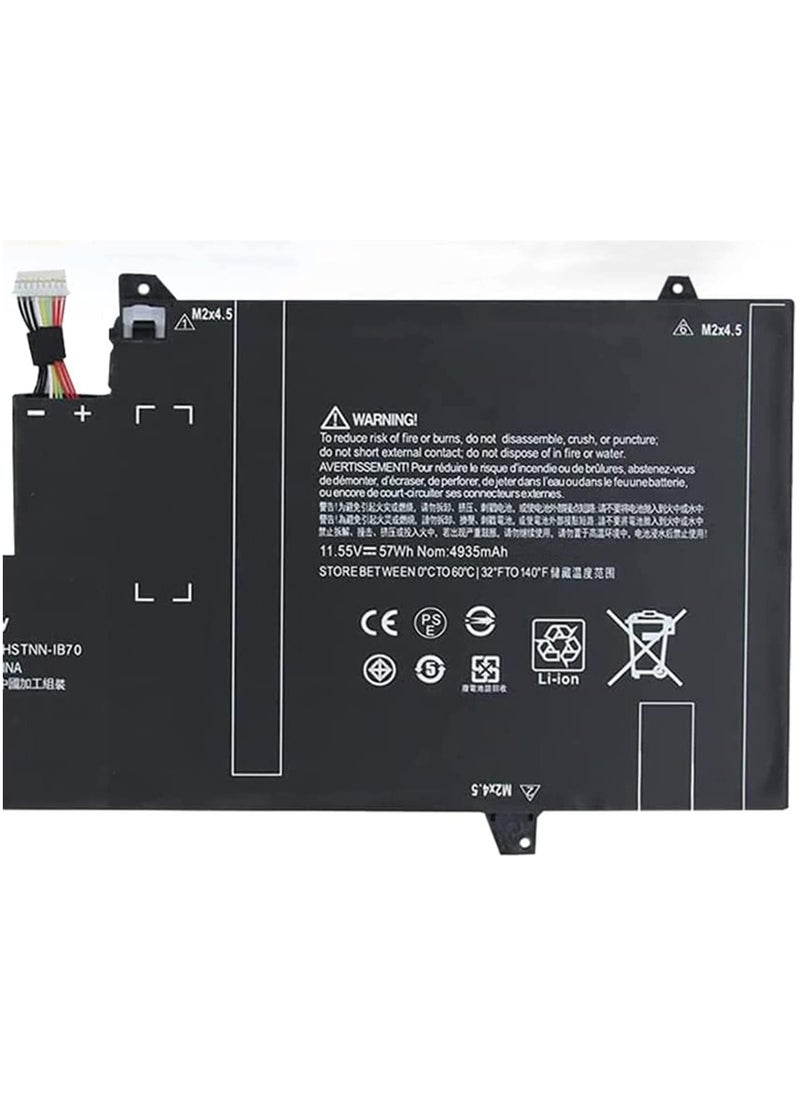 Laptop Battery for HP EliteBook X360 1030 G2 13.3 Inch Series OMO3XL HSTNN-IB7O 863167-171 863280-855 863167-1B1 HSN-I04C HSTNN-IB70 11.55V 57Wh 3 Cell,